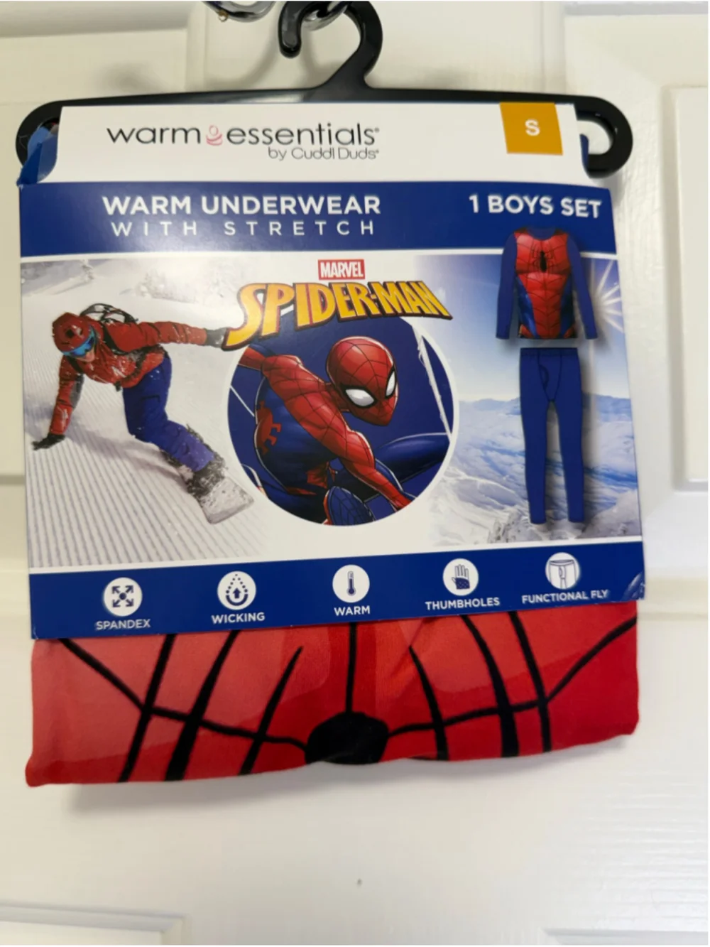 Boys’ Spider-Man Thermal Underwear 2-Piece Sets – Bundle of 2 – Blue – Size Smal